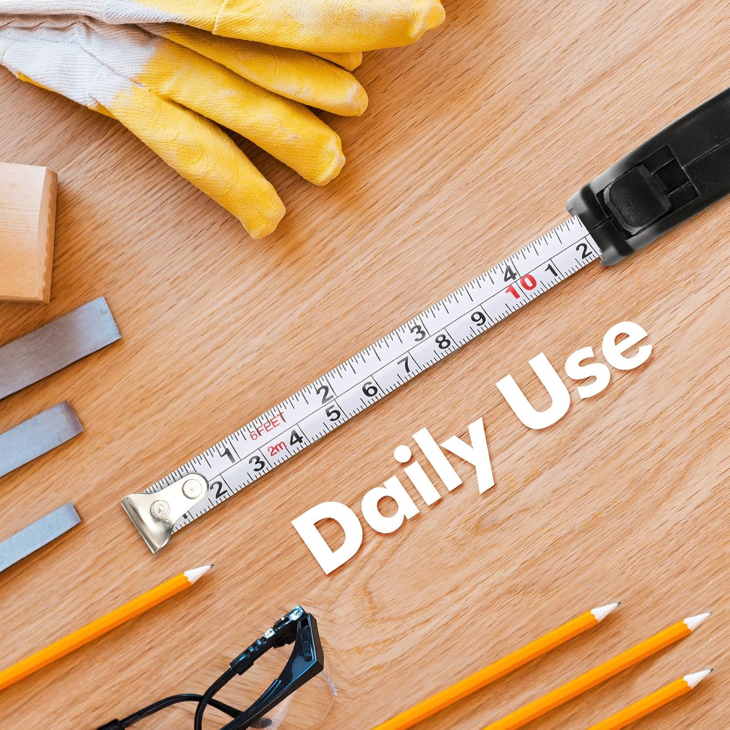 50 Pcs 6 FT Mini Tape Measure Retractable Bulk Small Measuring Tape Pocket Size Measurement Tool for Operation Christmas Items Party Favor Gifts Stuffers for Men(Black)